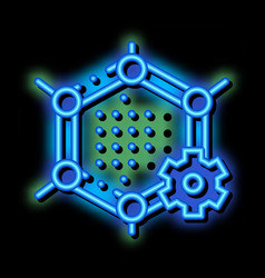 Artificial Graphene Technology Neon Glow Icon