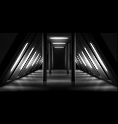 Abstract Room Black Corridor Background Museum