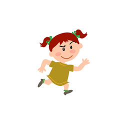 Cartoon Character Girl Running