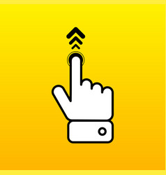 Hand Swipe Icon Up Arrow Button Symbol Social