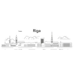 Riga Cityscape Line Art