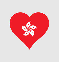 Hong Kong Heart Flag Hk Love Shape Banner Icon