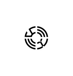 Xy Circle Line Logo Initial Concept With High