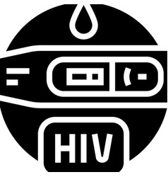 Hiv Test Exam Glyph Icon