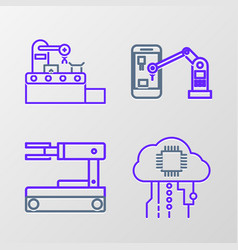 Set Line Internet Of Things Robot Industrial