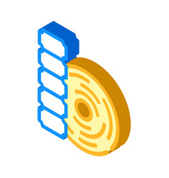 Thermal Label Isometric Icon