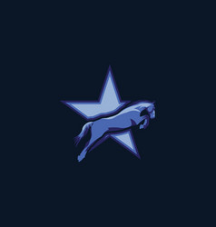 Blue Horse And Star Logo Image