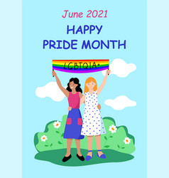 Happy Pride Month June 2021 Vertical Poster