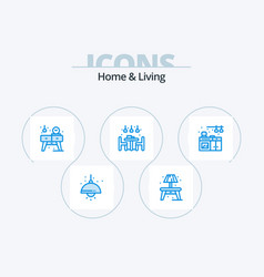 Home And Living Blue Icon Pack 5 Icon Design