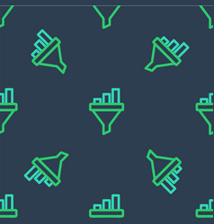 Line Sales Funnel With Chart For Marketing