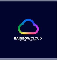 Logo Rainbow Cloud Gradient Colorful Style