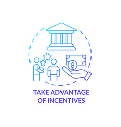 Take Advantage Of Incentives Blue Gradient