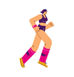 Female Marathon Runner Flat