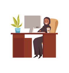 Muslim Business Woman Or Company Employee Flat