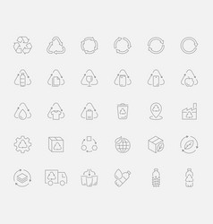 Recycling Icon Logo Badge Collection