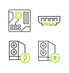 Set Line Case Of Computer Ram Random Access