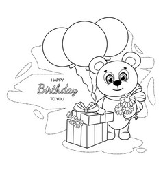 Coloring Page A Cute Bear