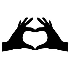 Hands Making Heart On White Background Formatting