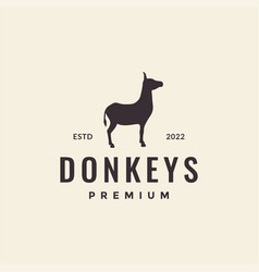 Hipster Donkey Animal Logo Design