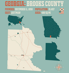 Map Brooks County In Georgia