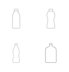 Plastic Bottle Line Icon Design