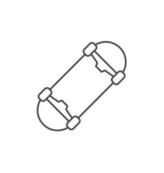 Modern Skateboard Line Outline Icon