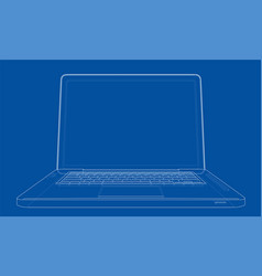 Outline Drawing Laptop