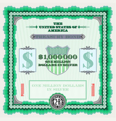 A Fictional Square Green Us Treasury Bond Million