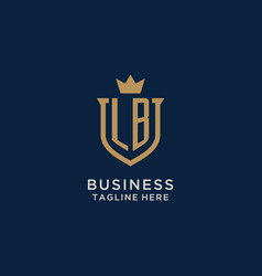 Lb Initial Shield Crown Logo