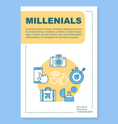 Millennials Poster Template Layout Age Group Core