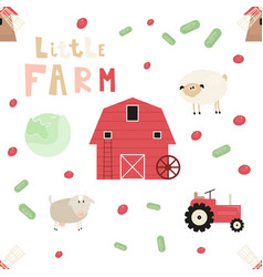 Farm seamless pattern Royalty Free Vector Image
