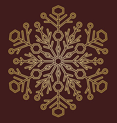 Round Snowflake With Abstract Winter