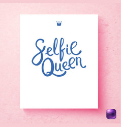 Feminine Pink Selfie Queen Card Design