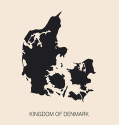 Highly Detailed Kingdom Of Denmark Map