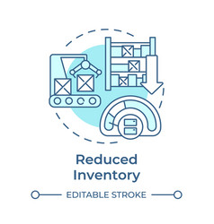 Reduced Inventory Soft Blue Concept Icon