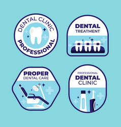 Hand Drawn Dental Clinic Labels