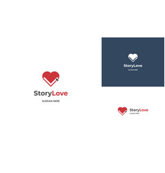 Love Story Logo Design Heart Icon Combine