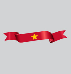 3d Flag Of Vietnam On Ribbon