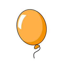 Balloon - One Orange Party Balloon Color Cartoon