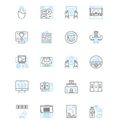 Incentive Program Linear Icons Set Motivation