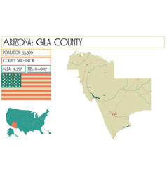 Map Of Gila County In Arizona Usa