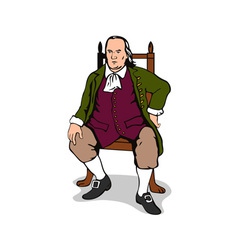 Ben Franklin Sitting Retro