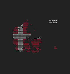 Dotted Denmark Flag Map