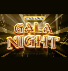 Gala Night 3d Editable Text Effect Style