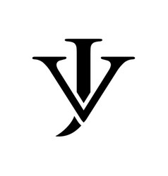 J And V Letter Logo Design Simple And Elegant