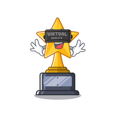 Virtual Reality Star Trophy Isolated