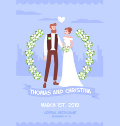 Wedding Invitation With Newlyweds Names