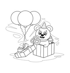 Coloring Page Funny Bear