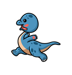 Cute Little Dinosaur Cartoon Running