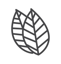 Tobacco Leaves Icon Line Art